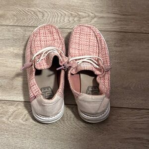 Hey Dude Textured Pink Slip-On Loafers